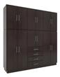 Placard ORLANDI 3552 2 Cuerpos 12 Puertas Wengue 2.12Mts