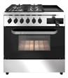 Cocina SAHO KUMA 18380 Pta Vidrio 4H C/Plancha 82cm  Multigas 