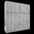 Placard ORLANDI 3554 2 Cuerpos 12 Puertas Jacaranda  2.12Mts