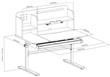Escritorio TIZI GC-3003 GREY de niños + Silla de niños
