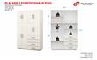 Placard MOSCONI DAKAR PLUS 56599 214×140×46 cm 8 Puertas Blanco 