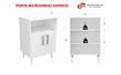 Porta Microondas MOSCONI EXPRESS 56358 Blanco