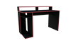 Escritorio Gamer Tables 3047  1,29 m - Negro C/Filo Rojo