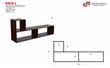 Modulo Rack MOSCONI En L 81014  57x136x30 Blanco