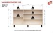 Vajillero MOSCONI 56920 Doors Nebra Natural/Blanco 130 129×77×40 cm