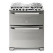 Cocina ELECTROLUX 76DXR 76 cm Doble Horno Espejada Inox Multigas