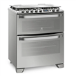 Cocina ELECTROLUX 76DXR 76 cm Doble Horno Espejada Inox Multigas