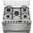 Cocina ELECTROLUX 76DXR 76 cm Doble Horno Espejada Inox Multigas