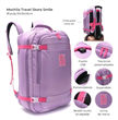 Mochila De Viaje SKORA 40656 18 Pulgadas Portanotebook Usb Violeta