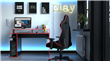 Escritorio Gamer Tables 3047  1,29 m - Negro C/Filo Rojo