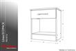 Mesa de luz RICCHEZZE Ecopack 1 Cajón Blanco