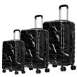 Valijas ZOM Marbled ZL-S628BF Fancy Black Set x 3