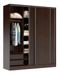 Placard MOSCONI PREMIUM NATURA 56395 Puertas Corredizas 1.80 Mts Wengue