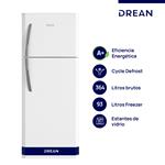 Heladera DREAN HDR370F50B con freezer Cíclica 364 L Blanca