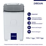 Lavarropas DREAN LTDR67SB0 Semiautomático 6 Kg Blanco