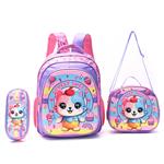 Set X3 Mochila Lunchera y Cartuchera SKORA 42947 Think Happy