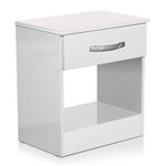 Mesa de luz RICCHEZZE Ecopack 1 Cajón Blanco