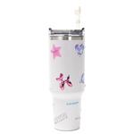 Vaso térmico SKORA 37194 con bombilla y tapon nube 1200ml blanco