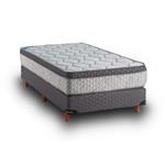 Colchón y Sommier TOPACIO MARFIL DV 100x190x26cm Gris Espuma