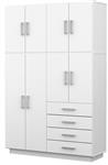 Placard MOSCONI DAKAR PLUS 56599 214×140×46 cm 8 Puertas Blanco 