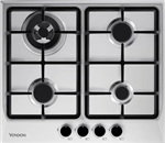 Anafe VONDOM VAG60A4 a gas empotrable acero inoxidable 60cm