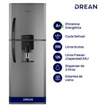 Heladera DREAN HDR400F41E con freezer cíclica 396l gris