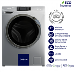 Lavarropas DREAN LFDR1012TG0 ECOINVERTER carga frontal WiFi 10 Kg Gris