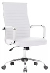 Sillón de escritorio BIG MARKET CROMO ALTA blanca