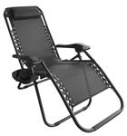 Reposera WAGGS REPO03 Gravedad Cero Plegable Negro