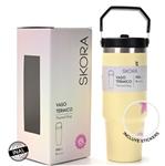 Vaso Térmico SKORA 41850 con Pico 900 ml Amarillo Crema