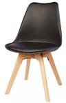 Silla TULIP Patas de Madera Negra 