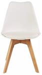 Silla TULIP Patas de Madera Blanca 