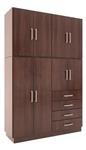 Placard ORLANDI 3572 2 Cuerpos 8 Puertas Wengue 1.42 Mts