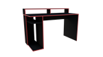 Escritorio Gamer Tables 3047  1,29 m - Negro C/Filo Rojo