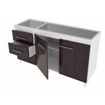 Bajo Mesada ORLANDI 3029 1.20m Blanco/wengue (Sin Bacha)