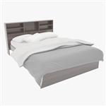 Cama 2 Plazas ORLANDI 73 Con Repisa Jacaranda 