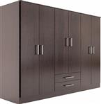 Placard ORLANDI 3503 6 Puertas 2 Cajones color Wengue