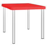 Mesa GARDEN LIFE TIMBU F407004 75x75cm Roja
