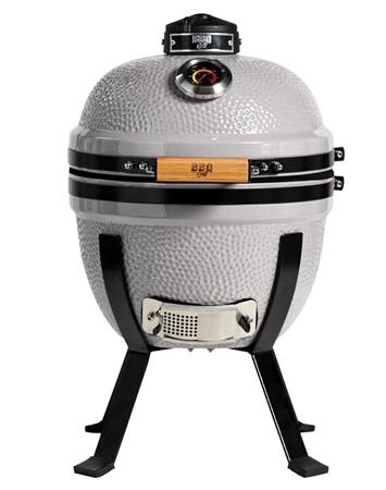 Parrilla Kamado BBQ-Grill KADÚ K14 A Carbón Blanco + Funda Impermeable de Regalo 