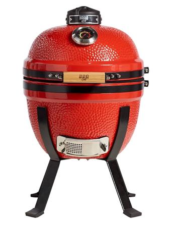 Parrilla Kamado BBQ-Grill KADÚ K14 A Carbón Rojo + Funda Impermeable de Regalo 