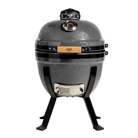 Parrilla Kamado BBQ-Grill KADÚ K14 A Carbón Gris + Funda Impermeable de Regalo 