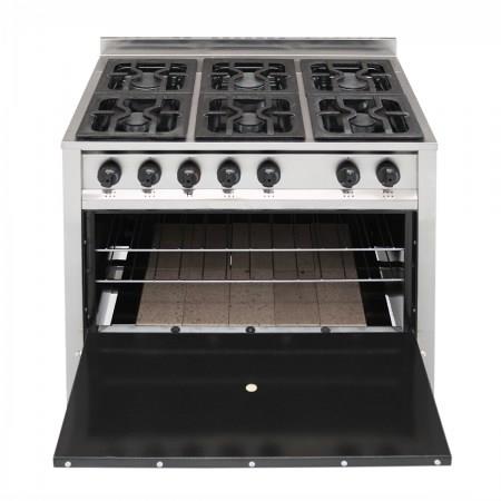 Cocina GASTROEQUIP 003/27 Industrial 6 Hornallas 90 cm