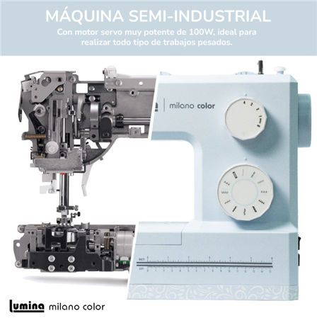 Máquina De Coser LUMINA MILANO Celeste Semi Industrial