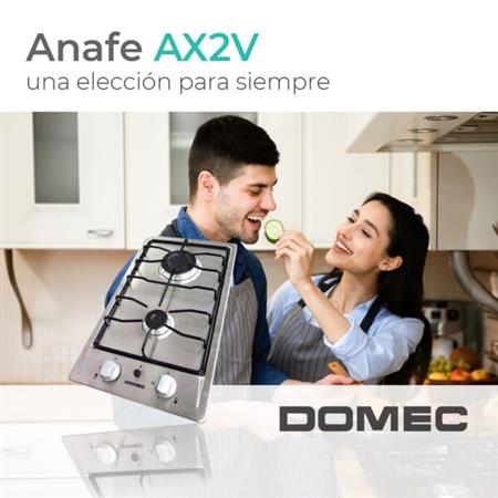 Anafe DOMEC AX2V 2 Hornallas Multigas Encendido Eléctrico