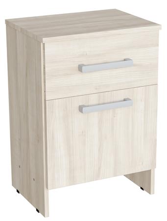 Mesa de Luz ORLANDI 109 1 Puertas  Cajón color Abedul