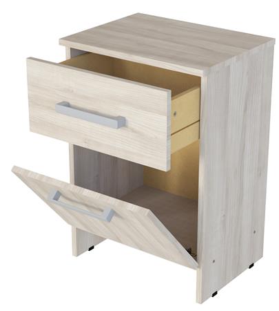 Mesa de Luz ORLANDI 109 1 Puertas  Cajón color Abedul
