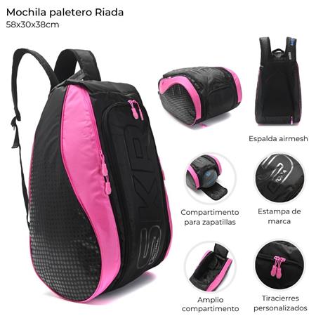 Mochila Paletero SKORA Riada 40329 Negro/Rosa