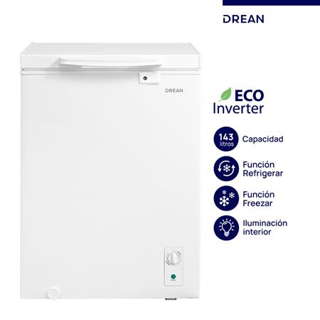 Freezer DREAN FHDR143CB Horizontal 143L Inverter Blanco