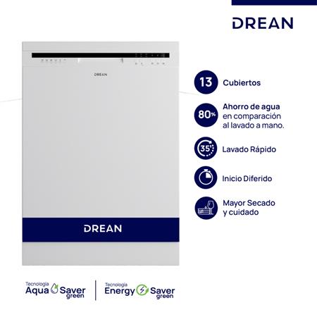 Lavavajillas DREAN LVDR1306CB0 13 cubiertos Blanco