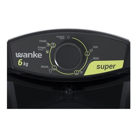 Lavarropas Semiautomático WANKE SUPER LWLI060TEARB 6Kg Negro carga superior